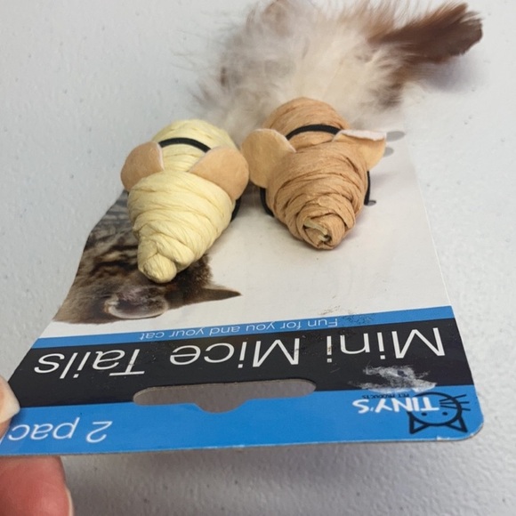 Cozy animal CAT sock crew length with feather mice Cat Toys - Picture 14 of 16